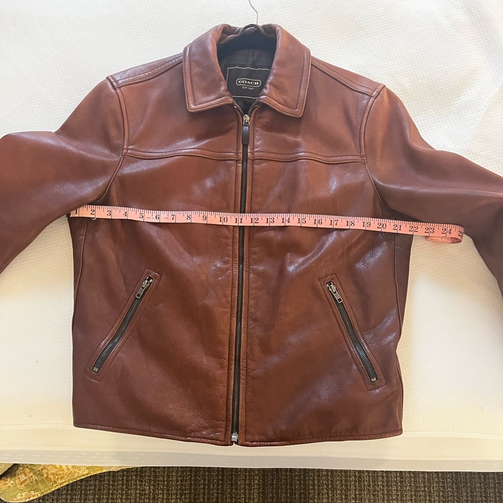 Coach Brown Leather Jacket - Picture 7 of 7